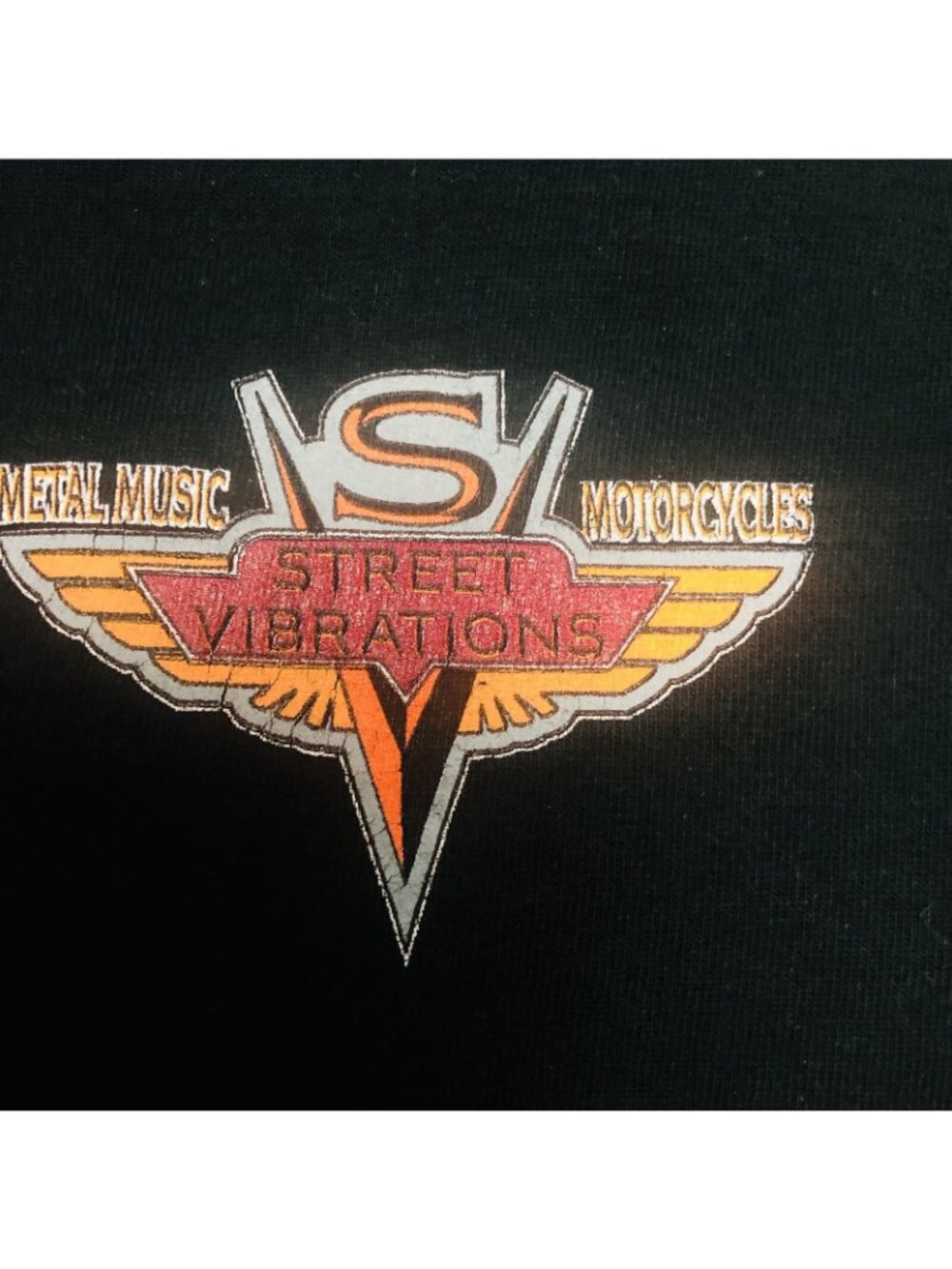 Street Vibrations Motorcycles Metal Music Black Biker Reno T Shirt Mens Size XL - Picture 4 of 11
